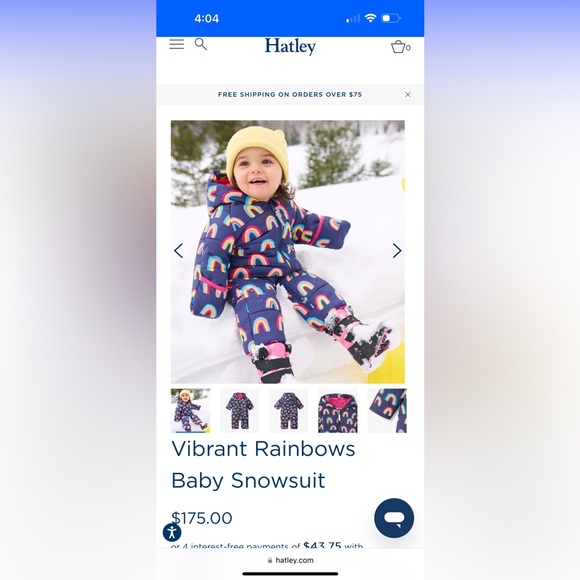 Hatley Penguin Baby Snowsuit size 18-24m NWOT - Picture 2 of 2